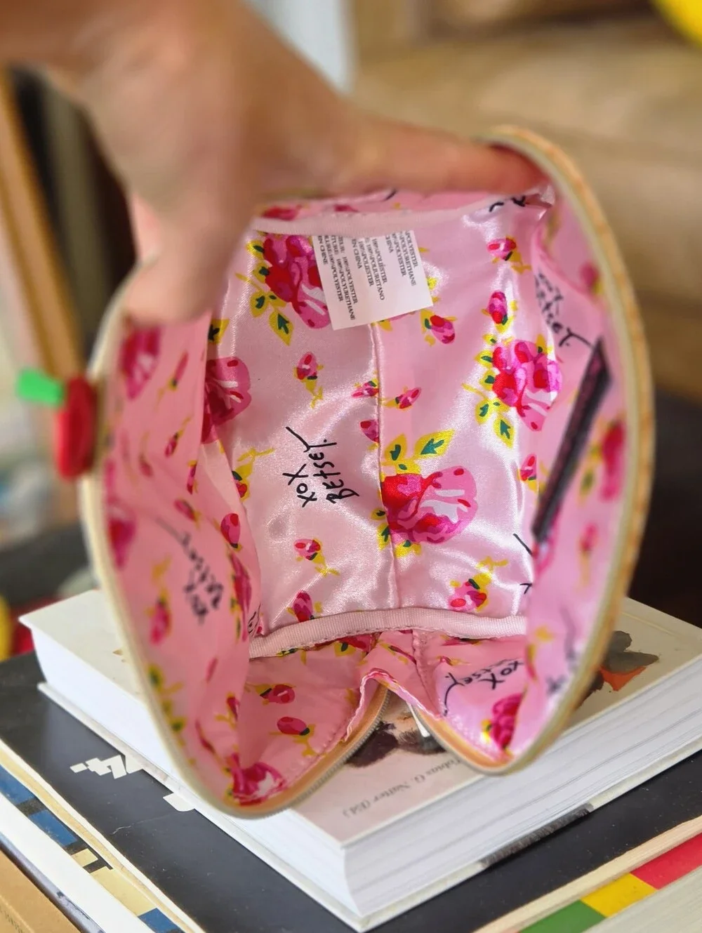 Betsey Johnson Ice Cream Waffle Cosmetic Bag Zip Pouch - Scented